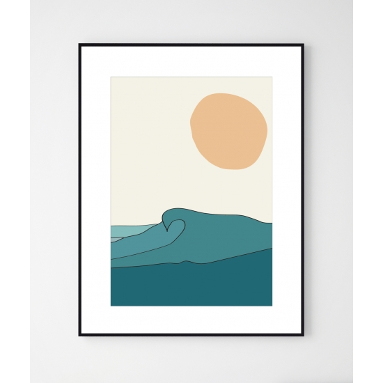 Autorski Plakat z motywem natury Ocean Nr 3. (40x50)